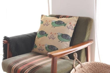 松尾ミユキ Cushion cover Green Bird クッションカバー MM1037