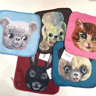 NathalieLete ナタリーレテ Animal Face Hand cloth Coquin ハンドタオル NL428