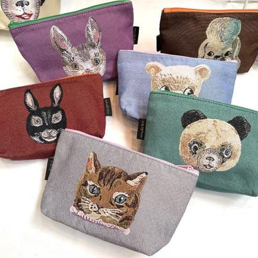 NathalieLete ナタリーレテ Animal Face Pouch Reglisse ポーチ NL441