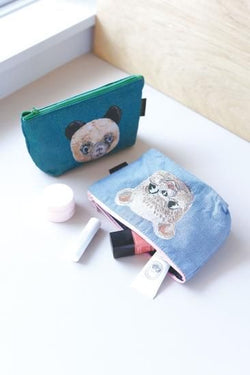 NathalieLete ナタリーレテ Animal Face Pouch Reglisse ポーチ NL441