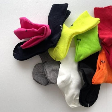 EAST END HIGHLANDERS イーストエンドハイランダーズ SOX-001 ALL SET? Socks Neon Yellow 4355-1178-1