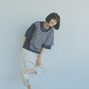 ★70%OFF★2023SS★nunuforme ヌヌフォルム VネックレイヤードT Charcoal 26-nf19-914-506