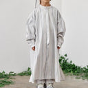 ★40%OFF★2023SS★MOUN TEN. マウンテン organic stripe dress greige 23S-MO14-1326