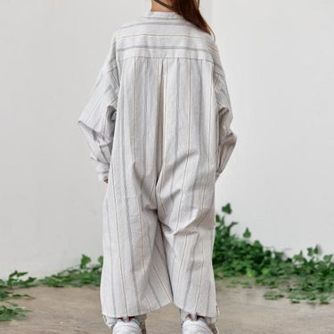 ★40%OFF★2023SS★MOUN TEN. マウンテン organic stripe dress greige 23S-MO14-1326
