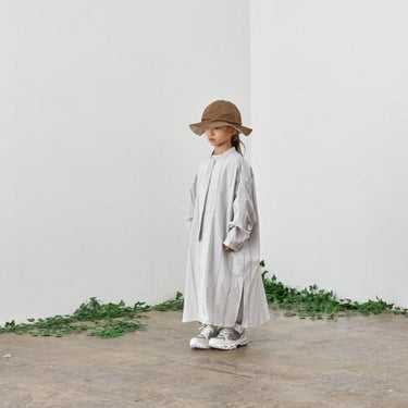 ★40%OFF★2023SS★MOUN TEN. マウンテン organic stripe dress greige 23S-MO14-1326