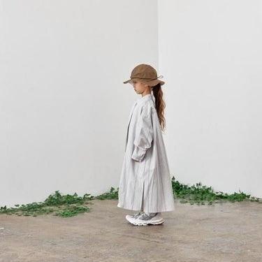 ★40%OFF★2023SS★MOUN TEN. マウンテン organic stripe dress greige 23S-MO14-1326