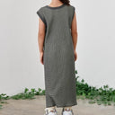 ★40%OFF★2023SS★MOUN TEN. マウンテン bicolor waffle dress charcoal x lime 23S-MO16-1317