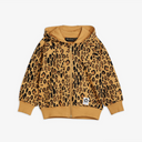 ★BASIC★mini rodini ミニロディーニ Basic leopard zip hoodie Beige