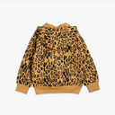 ★BASIC★mini rodini ミニロディーニ Basic leopard zip hoodie Beige