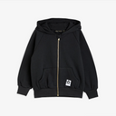 ★BASIC★mini rodini ミニロディーニ Basic solid zip hoodie Black