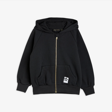 ★BASIC★mini rodini ミニロディーニ Basic solid zip hoodie Black