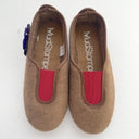 La Cadena ラカデナ GIMNASIA - SUMMER PILE PILE PANEL SLIP ON kids サマーパイル MARRON×RED 55233/11/03