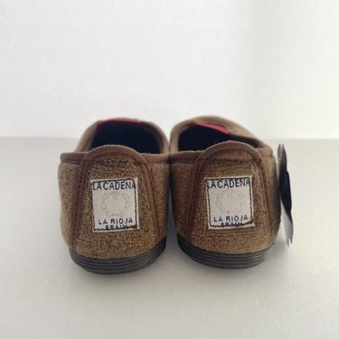La Cadena ラカデナ GIMNASIA - SUMMER PILE PILE PANEL SLIP ON kids サマーパイル MARRON×RED 55233/11/03