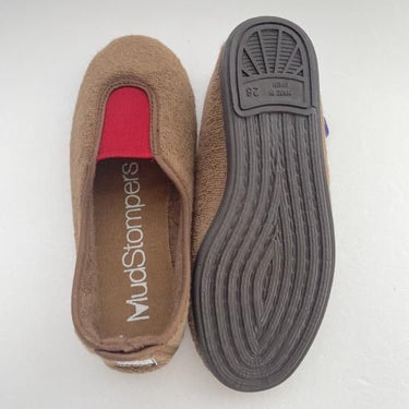 La Cadena ラカデナ GIMNASIA - SUMMER PILE PILE PANEL SLIP ON kids サマーパイル MARRON×RED 55233/11/03
