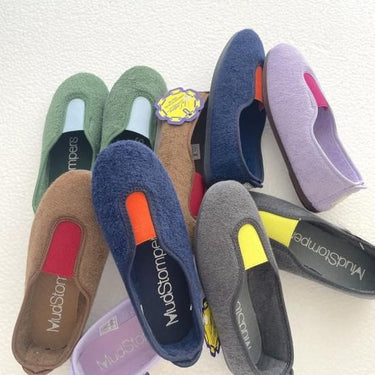 La Cadena ラカデナ GIMNASIA - SUMMER PILE PILE PANEL SLIP ON kids サマーパイル MARRON×RED 55233/11/03