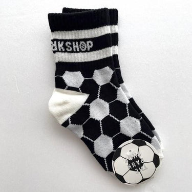 THE PARK SHOP ザ パークショップ LINE SOCCER SOCKS black TPS-582