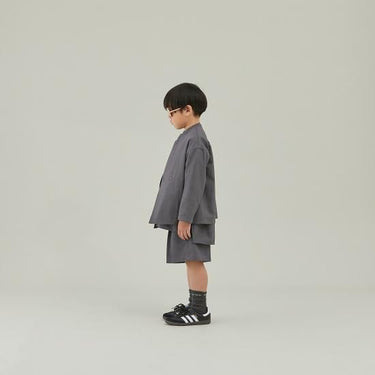 MOUN TEN. マウンテン polyester canapa half pants charcoal 22S-MP55C-1108