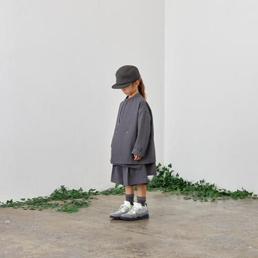 MOUN TEN. マウンテン polyester canapa half pants charcoal 22S-MP55C-1108