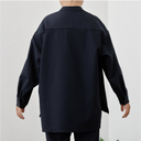 MOUN TEN. マウンテン polyester canapa pocket shirts navy 22S-MS26-1106