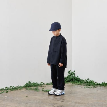MOUN TEN. マウンテン polyester canapa pocket shirts navy 22S-MS26-1106