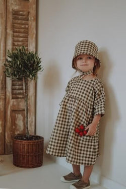 organic zoo オーガニックズー Olive Gingham Bucket Sun Hat 12BHGH