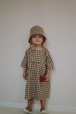 organic zoo オーガニックズー Olive Gingham Bucket Sun Hat 12BHGH