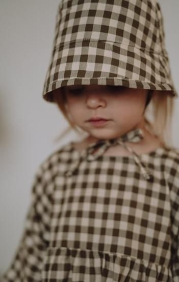 organic zoo オーガニックズー Olive Gingham Bucket Sun Hat 12BHGH