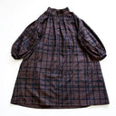★50%OFF★2023AW★michirico ミチリコ Chocolate check back gather OP チャコール MR23AW-18(kids)