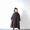 ★50%OFF★2023AW★michirico ミチリコ Chocolate check back gather OP チャコール MR23AW-18(kids)