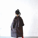 ★50%OFF★2023AW★michirico ミチリコ Chocolate check back gather OP チャコール MR23AW-18(kids)
