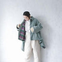 ★40%OFF★2023AW★michirico ミチリコ Back check coat くすみグリーン MR23AW-29 (kids/womens)