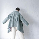 ★40%OFF★2023AW★michirico ミチリコ Back check coat くすみグリーン MR23AW-29 (kids/womens)