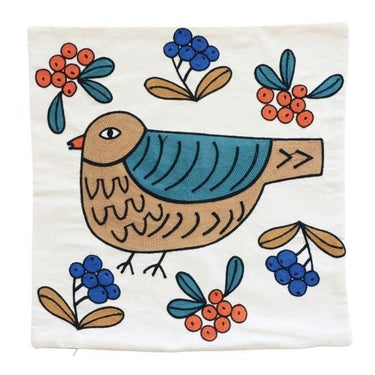 松尾ミユキ Embroiderry cushion cover Chubby Bird クッションカバー バード MM1243