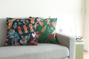NathalieLete ナタリーレテ Cushion cover Circus BK クッションカバー サーカス ブラック NL463