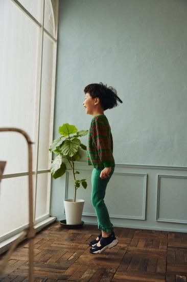 süß ジュース Frilled Knit Unitard green 0000-0530