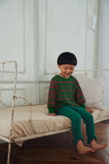 süß ジュース Frilled Knit Unitard green 0000-0530