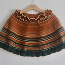süß ジュース Knit Cape Skirt CAMEL×GREEN 0001-0529