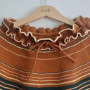 süß ジュース Knit Cape Skirt CAMEL×GREEN 0001-0529