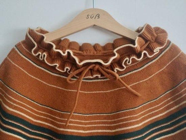 süß ジュース Knit Cape Skirt CAMEL×GREEN 0001-0529