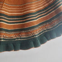 süß ジュース Knit Cape Skirt CAMEL×GREEN 0001-0529