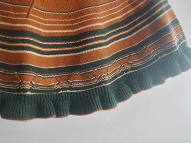 süß ジュース Knit Cape Skirt CAMEL×GREEN 0001-0529