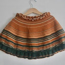 süß ジュース Knit Cape Skirt CAMEL×GREEN 0001-0529