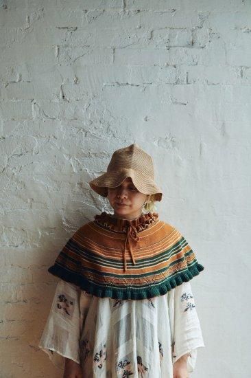süß ジュース Knit Cape Skirt CAMEL×GREEN 0001-0529