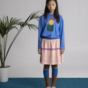 ★50%OFF★2023AW★BONMOT ORGANIC ボンモット オーガニック Sock bonmot color block Fresh blue AW23-SOCK-FBL