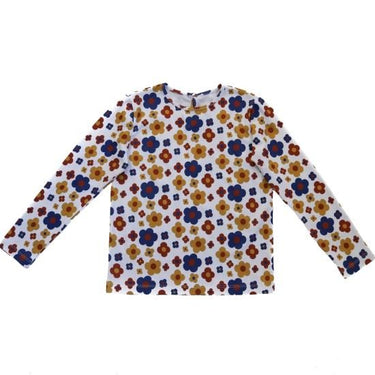 ★40%OFF★2023AW★Kalinka Kids カリンカキッズ Flower Blouse Natural/Blue