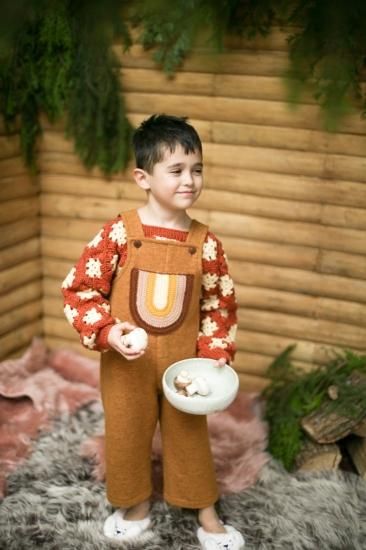★40%OFF★2023AW★Kalinka Kids カリンカキッズ Emilio Overall Ochre