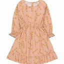 ★40%OFF★2023AW★tinycottons タイニーコットンズ TINY STARS FRILLS DRESS peach AW23-164