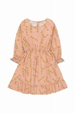 ★40%OFF★2023AW★tinycottons タイニーコットンズ TINY STARS FRILLS DRESS peach AW23-164