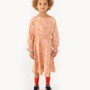 ★40%OFF★2023AW★tinycottons タイニーコットンズ TINY STARS FRILLS DRESS peach AW23-164