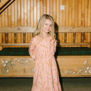 ★40%OFF★2023AW★tinycottons タイニーコットンズ TINY STARS FRILLS DRESS peach AW23-164